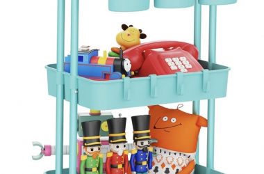 3 Tier Rolling Cart with Hanging Cups Just $25.80 (Reg. $45)!